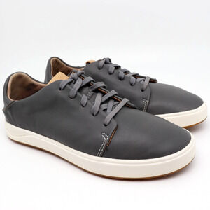 OluKai WAILEA Waterproof Gray Leather Golf Shoes‎ Womens SIZE 8